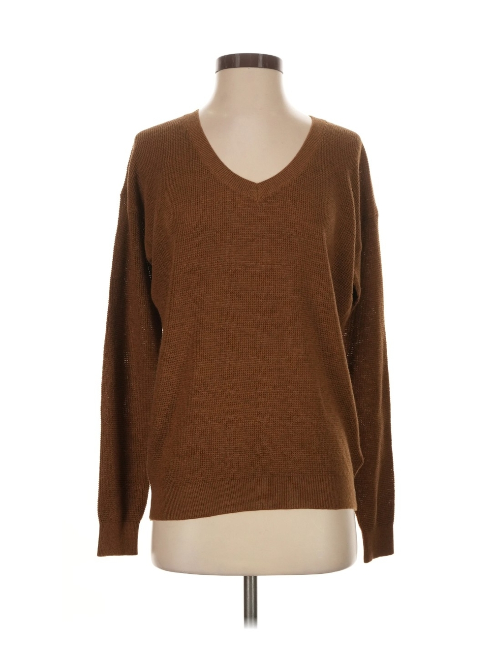 Prana Women's V-Neck Sweater in Chestnut Brown